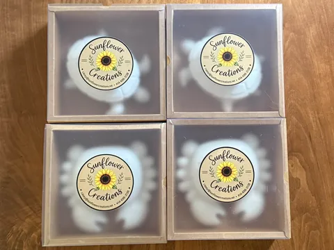 Sunflower Creations gift kits in windowed boxes